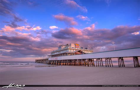 Daytona Beach Boardwalk and Pier Purple Colors | HDR Photography by Captain Kimo