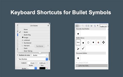 How to keyboard shortcut bullet point - pnanurse