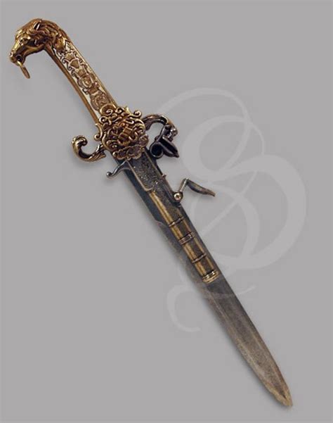 Flintlock Pistol Dagger with Simulated Ivory handle