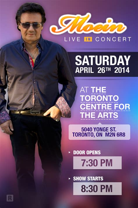 Moein Concert Toronto 2024 Calendar - Janka Lizette