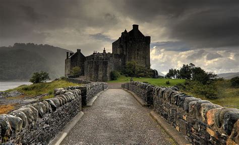 HD wallpaper: castle, rain, twilight, Eilean donan | Wallpaper Flare