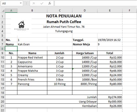 11 Contoh Nota Penjualan Barang + Desainnya