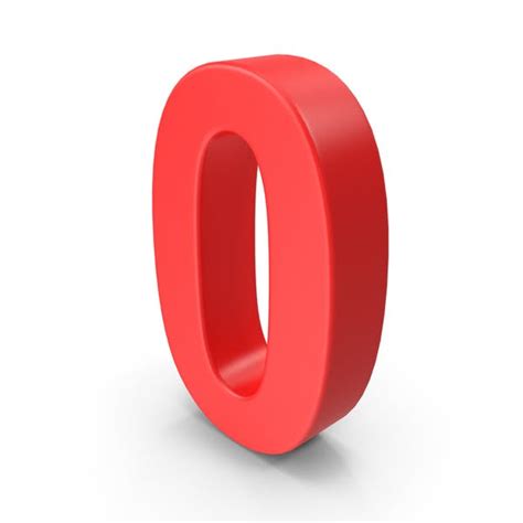 Red Number 0 3D, Incl. 0 & number - Envato Elements