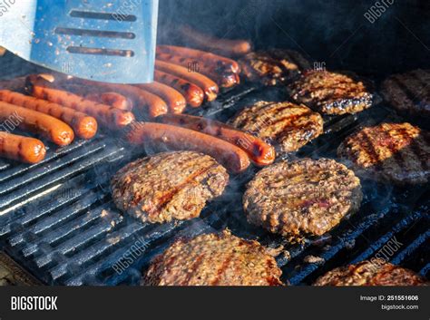 Grilling Hot Dogs And Hamburgers