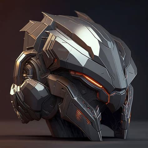 Futuristic helmet by frozenbunn on DeviantArt