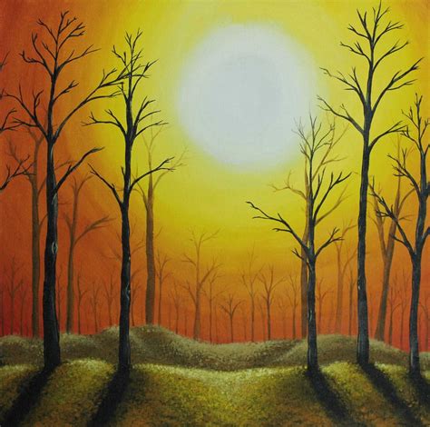 Sunset Forest Painting at PaintingValley.com | Explore collection of Sunset Forest Painting