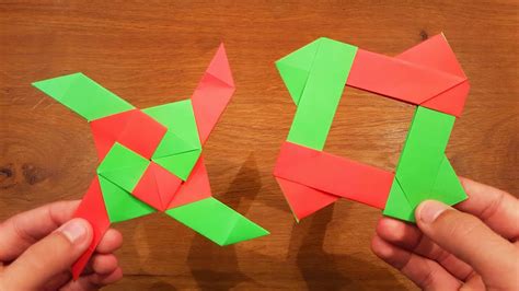 Origami ideas: Origami Transforming Ninja Star 4 Point