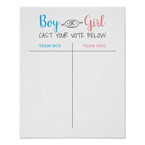 Boy or Girl Baby Gender Reveal Guess Poster | Zazzle | Gender reveal guess, Baby gender reveal ...