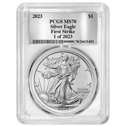 2023 Silver Eagle - PCGS MS70 Silver Foil Label - Hero Bullion