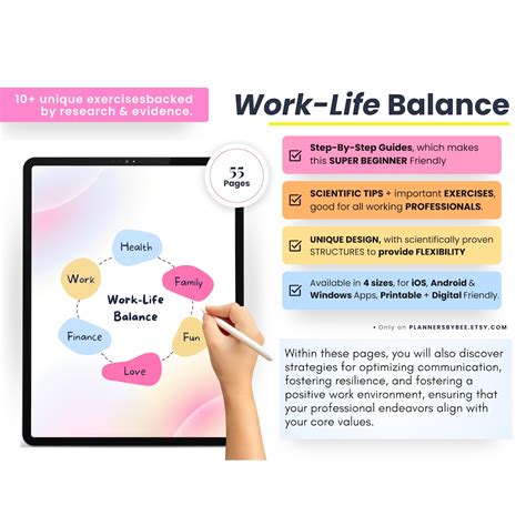 Work Life Balance: Work & Life Planner, Daily Productivity Goals, Time Management, Mental ...