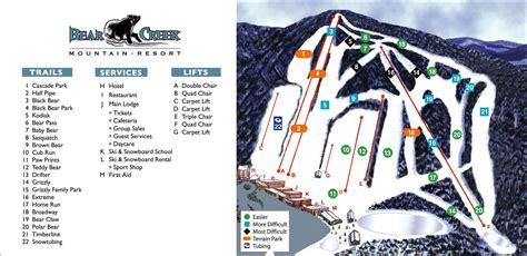 Bear Creek Mountain Resort Trail Map | OnTheSnow