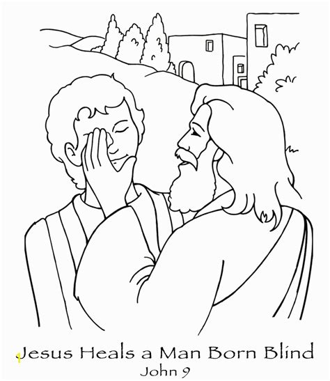 Jesus Heals the Deaf Man Coloring Page | divyajanan