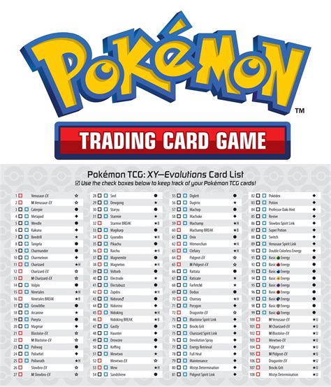 10 Best Pokemon Card Checklist Printable | Cool pokemon cards, Pokemon cards, All pokemon cards