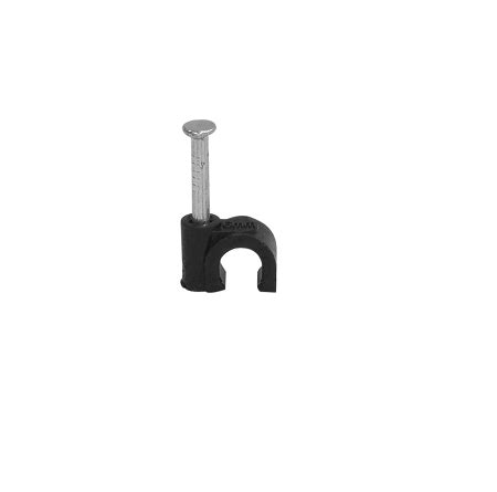 100 Pack Black Nail In Ethernet Cable Clips 6mm