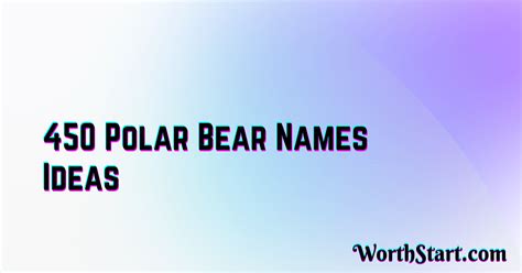 450 Catchy Polar Bear Names Ideas