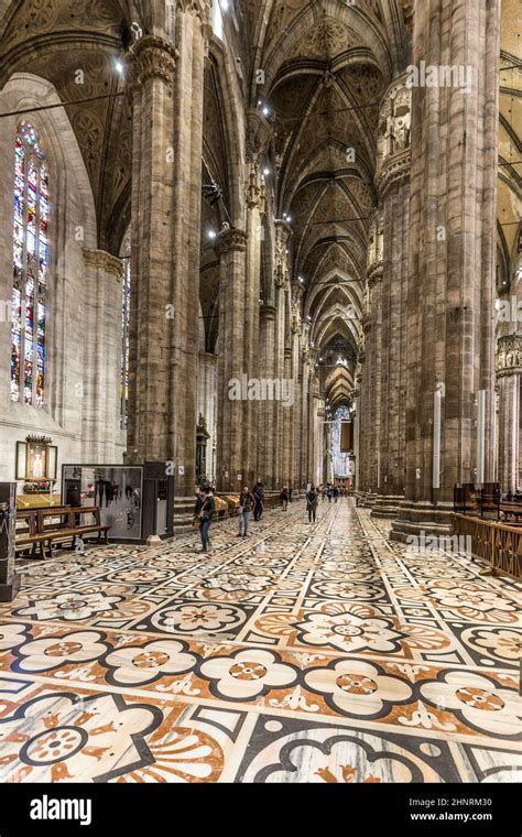 Interior of famous Milan Cathedral - Duomo Stock Photo - Alamy