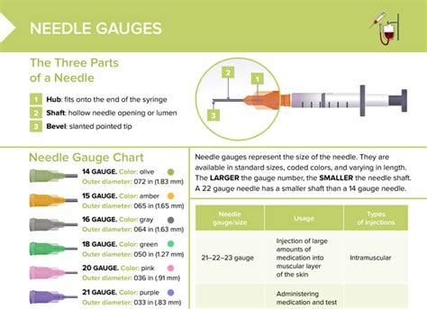 Medical Needle Types, Sizes, Color-Coding And Uses, 43% OFF