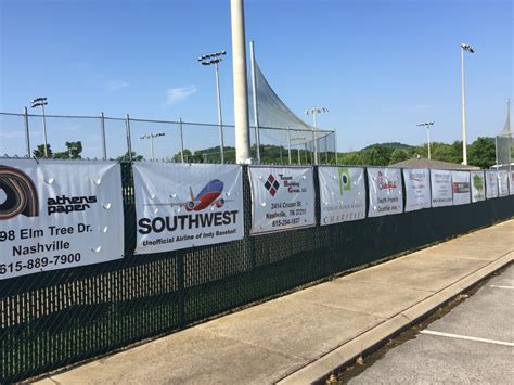 Outdoor vinyl baseball sponsor banners - Franklin Sign Company