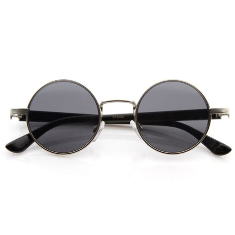 Vintage Steampunk Fashion Small Round Sunglasses - zeroUV