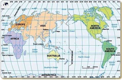 Free Printable World Map with Longitude and Latitude in PDF - Blank World Map Full World Map ...