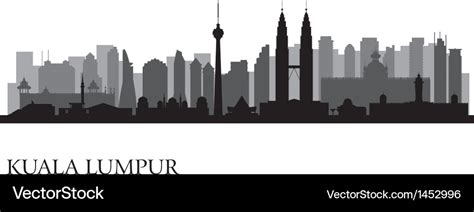 Kuala lumpur city skyline Royalty Free Vector Image