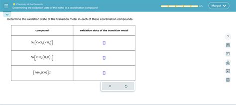 Solved Determine the oxidation state of the transition metal | Chegg.com