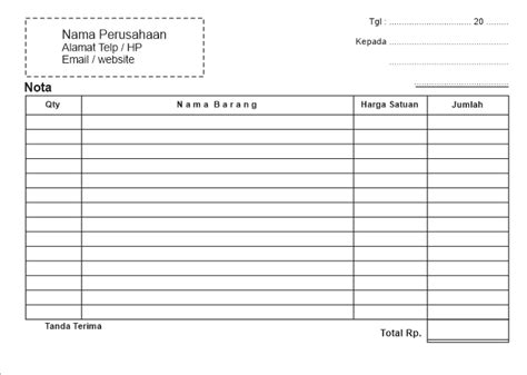 Cara Membuat Nota Penjualan Di Word – Hongkoong