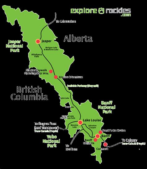 Banff National Park Map - change comin