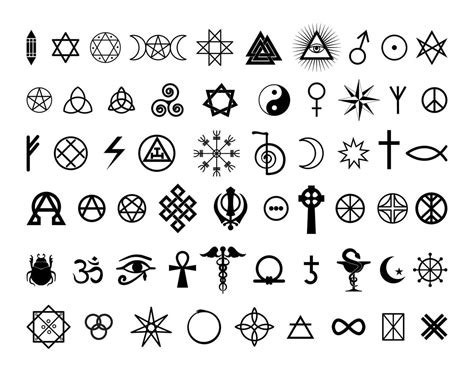 Set of Esoteric and Occult Symbols 9640943 Vector Art at Vecteezy