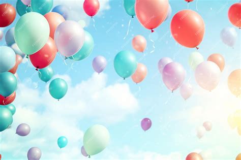 Premium Photo | Colorful birthday background with balloons