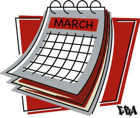 March Clip Art Calendar - Printable Calendar 2023