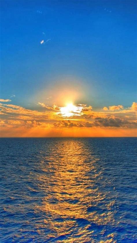 Nature Fantasy Sunrise Over Ocean At Dawn iPhone 8 Wallpapers Free Download