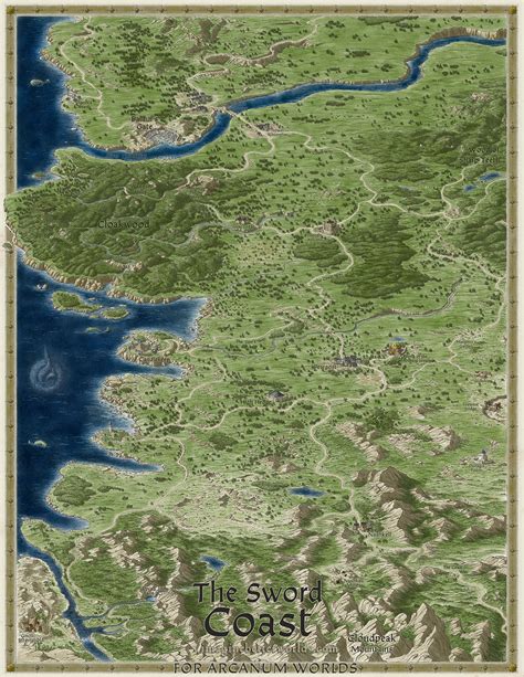 Baldur's Gate - Sword Coast map by John Stevenson : r/baldursgate