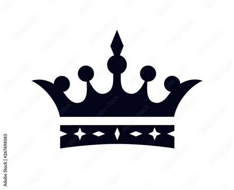 King's or queen's crown silhouette vector illustration Stock Vector | Adobe Stock