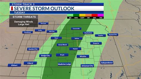 Severe weather possible in parts of Kansas Wednesday