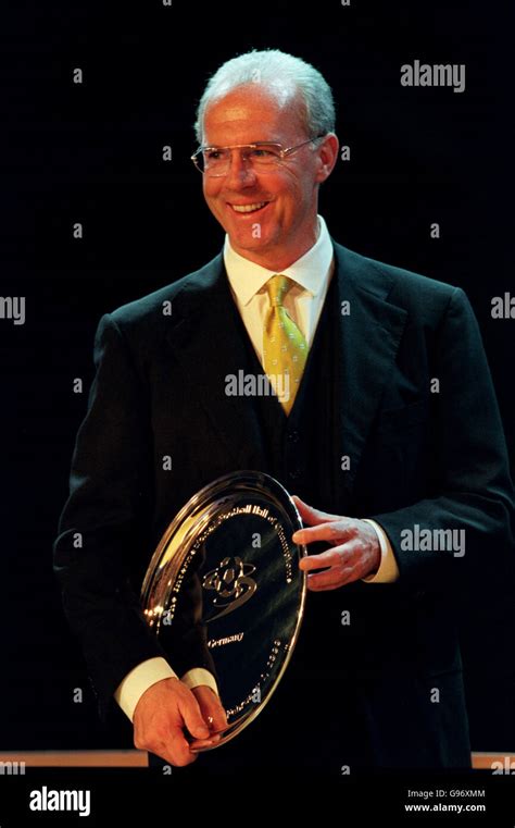 Franz Beckenbauer recevies the FIFA Hall of Champioins National Team award for his country ...