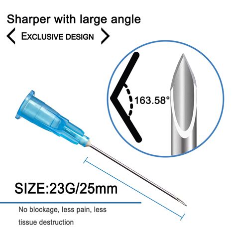 Snapklik.com : Careach 100pcs 23 Gauge 1 Inch Needle