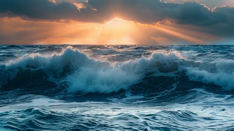 Sunset Wallpaper Ocean Wave : Sunset Sea Wave Ultra Hd Desktop Background Wallpaper For 4k Uhd ...