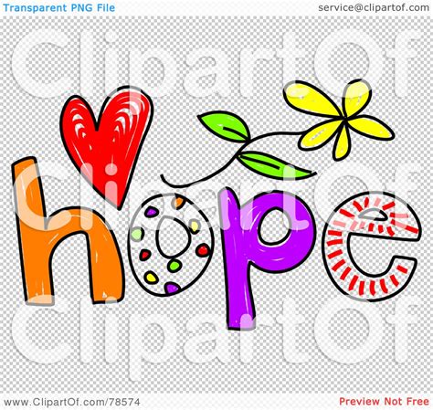 Royalty-Free (RF) Clipart Illustration of a Colorful Hope Word by Prawny #78574