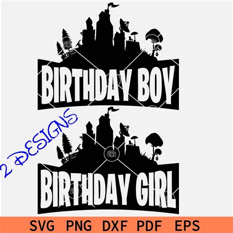 Fortnite Birthday Bundle Svg Fortnite Game Girl Boy Bundle SVG