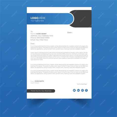 Premium Vector Letterhead Design Template