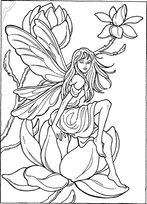 Fairy Advanced Adult Coloring Pages Coloring Pages