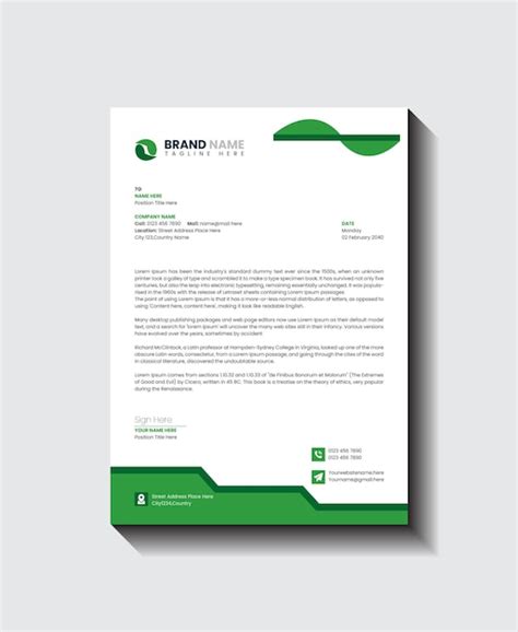 Premium Vector Letterhead Design Corporate Letterhead Template