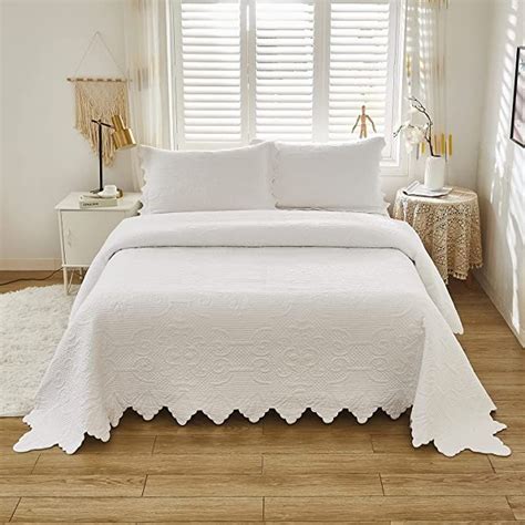 Lace Bedding Cotton Bedding Quilt Bedding White Bedspreads Quilted