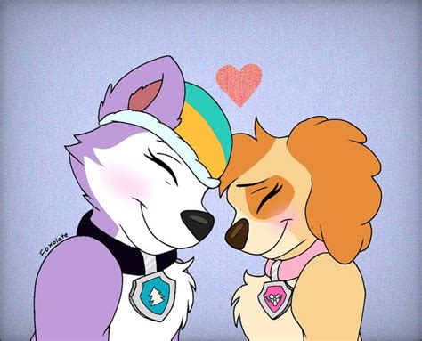 Everest X Skye By Foxolatedraws On Deviantart Paw Patrol Cartoon Paw