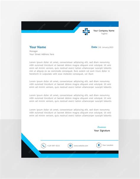 Premium Vector Corporate Letterhead Design Template