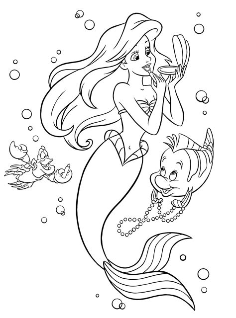 Ariel The Mermaid Coloring Pages 100 Printable Coloring Pages