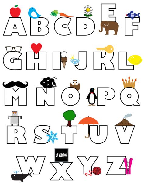 Simple Coloring Page Alphabet