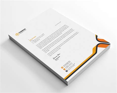 Plain Letterhead Design Template Vibrant Graphics Graphic Templates