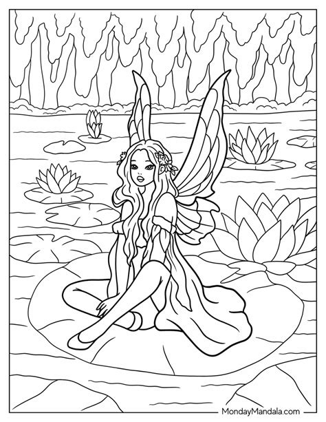 Fairies Coloring Pages For Adults